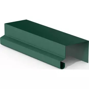 П-планка для профнастила 20x10x15 мм 2 м 0.4 мм RAL 6005 зеленый