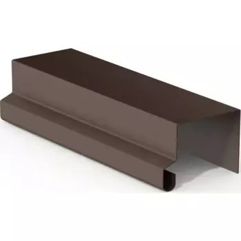 П-планка для профнастила 20x10x15 мм 2 м 0.4 мм RAL 8017 коричневый