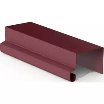 П-планка для профнастила 20x10x15 мм 2 м 0.4 мм RAL 3005 вишневый