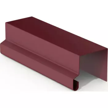 П-планка для профнастила 2 м 0.4 мм RAL 3005 вишневый