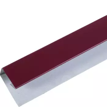 П-планка для профнастила С8 20x30 мм 2 м 0.4 мм RAL 3005 Красный