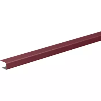 П-планка для профнастила С8 15x10 мм 2 м 0.4 мм RAL 3005 Красный
