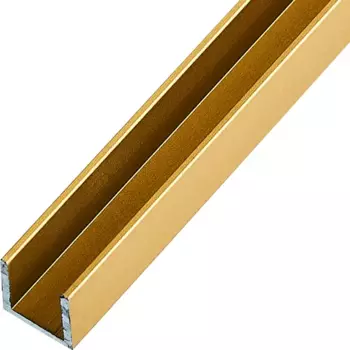 Профиль П-образный алюминий анодированный 10x10x1.2x2000 мм золотой