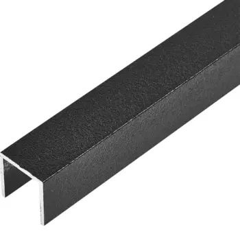 Профиль П-образный алюминий окрашенный 20x20x1.5x1000 мм черный