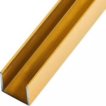 Профиль П-образный алюминий 20x20x1.5x2000 мм золотой