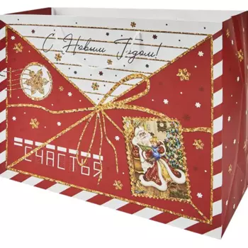 Пакет подарочный 40.6x33 см цвет разноцветный