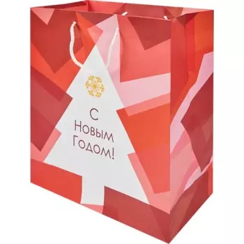 Пакет подарочный «Елка» 32.4x26 см цвет разноцветный