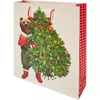 Пакет подарочный «Елка» 45.7x33 см цвет разноцветный