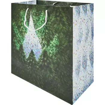 Пакет подарочный «Елки» 32.4x26 см цвет разноцветный