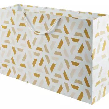 Пакет подарочный Геометрия 55x37 см цвет голубой