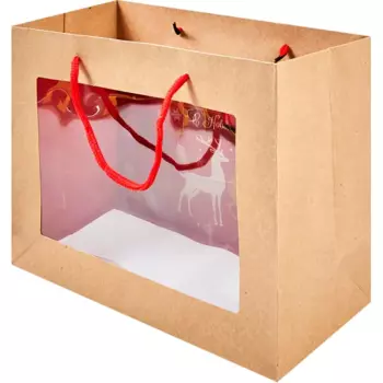 Пакет подарочный «Крафт» 24x20 см цвет разноцветный