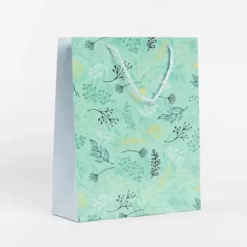 Пакет подарочный Нежность 25.5x36 см цвет голубой