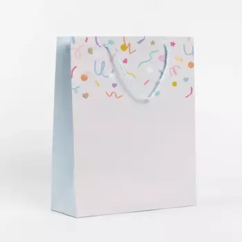 Пакет подарочный Праздник 25.5x36 см цвет нежно-розовый