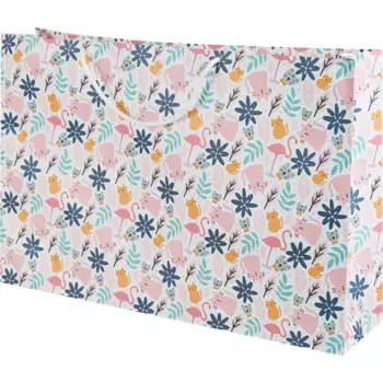 Пакет подарочный Вдохновение 55x37 см цвет бело-розовый