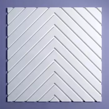 Панель 3D пластиковая Bello-Deco СП 14 500x500 мм 0.25 м белый