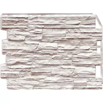 Панель фасадная полипропилен 595x795 мм цвет светло-бежевый