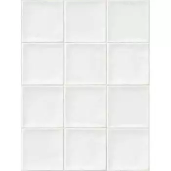 Стеновая панель ПВХ Плитка белая 2700x375x8 мм 1.013 м