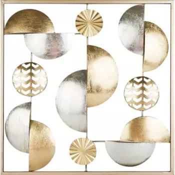 Панно декоративное настенное Atmosphera Круги серебристо-золотистый 50 см