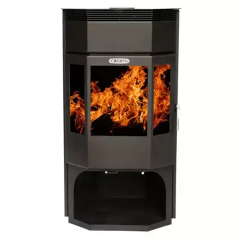 Печь дровяная НМК Сибирь 12 кВт цвет черный