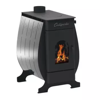 Печь дровяная НМК Сибирячка 9 кВт цвет черный