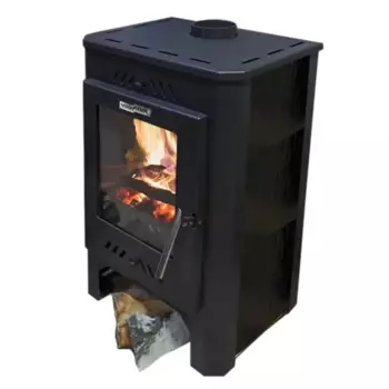 Печь-камин дровяная ПрофиКамин Ярославль 90 цвет черный