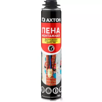 Пена монтажная профессиональная Axton 35 всесезонная 760 мл