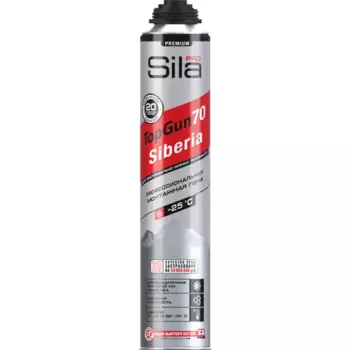 Пена монтажная профессиональная Sila Pro TopGun 70 W Siberia зимняя 850 мл