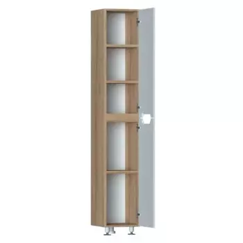 Пенал для ванной Рондо напольный 180x30 см цвет белый