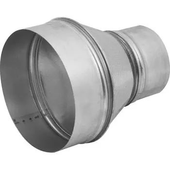 Переходник для круглых воздуховодов Ore D200/125 мм оцинкованный металл