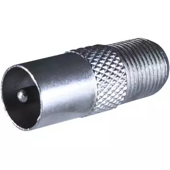 Переходник с F гнезда на TV штекер металл