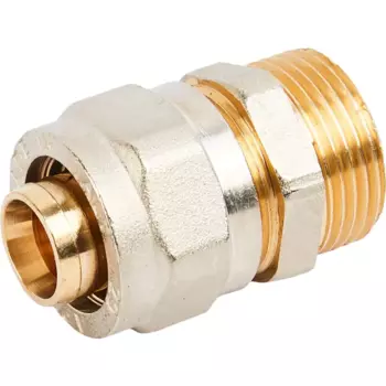 Муфта комбинированная Stout 3/4"x20 мм НР латунь