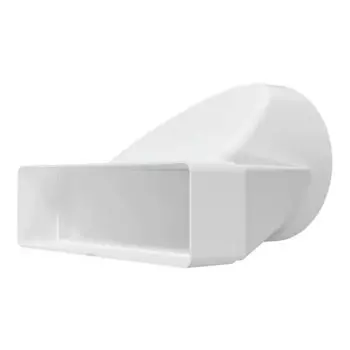 Переходник вентиляционный для плоских воздуховодов Fonet 60x204 мм D125 мм пластик