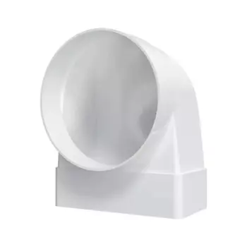 Переходник вентиляционный для плоских воздуховодов Fonet D100 мм 55x110 мм с решеткой пластик