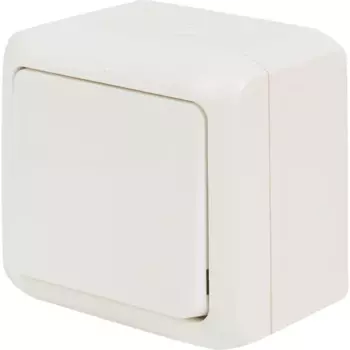 Переключатель накладной Legrand Quteo 1 клавиша цвет белый