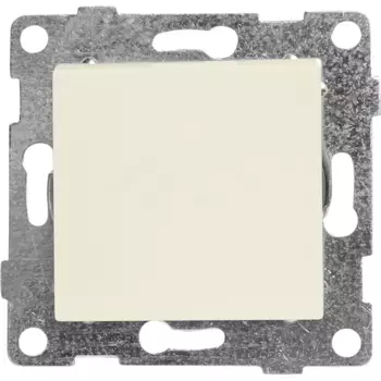 Переключатель проходной встраиваемый Gusi Electric 1 клавиша цвет бежевый