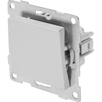 Переключатель проходной встраиваемый Gusi Electric 1 клавиша цвет серебро