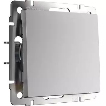 Переключатель промежуточный встраиваемый Werkel 1 клавиша, цвет серебряный