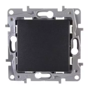 Переключатель одноклавишный - Legrand Etika - 10А 250В безвинтовые зажимы - антрацит