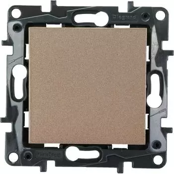 Переключатель одноклавишный - Legrand Structura - 10А 250В безвинтовые зажимы - шампань