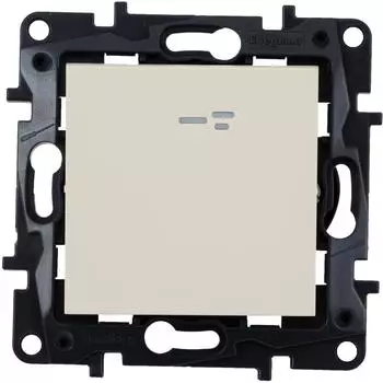 Переключатель одноклавишный с подсветкой/индикацией - Legrand Structura - 10А 250В безвинтовые зажимы - слоновая кость