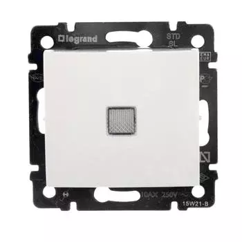 Переключатель встраиваемый Legrand Valena 1 клавиша с подсветкой, цвет слоновая кость