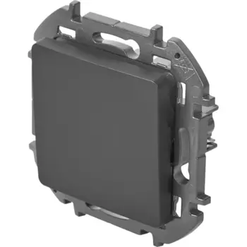 Переключатель одноклавишный - Lexman Lilian - 10А 250В безвинтовые зажимы - антрацит