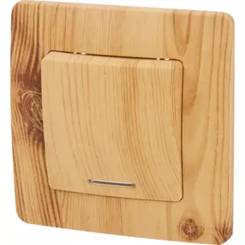 Переключатель встраиваемый Systeme Electric Blanca 1 клавиша с подсветкой цвет ясень