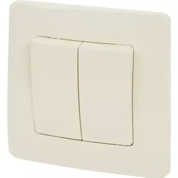 Переключатель встраиваемый Systeme Electric Blanca 2 клавиши цвет бежевый