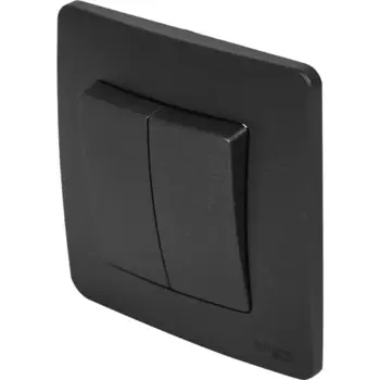 Переключатель встраиваемый Systeme Electric Blanca 2 клавиши цвет антрацит