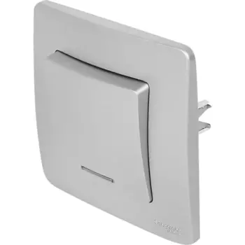 Переключатель встраиваемый Systeme Electric Blanca Сх6а 1 клавиша цвет алюминий