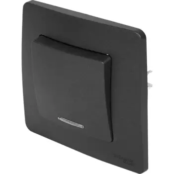 Переключатель встраиваемый Systeme Electric Blanca Сх6а 1 клавиша цвет антрацит