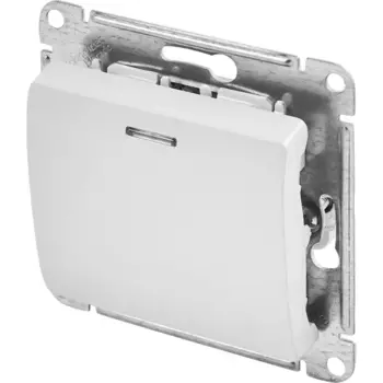 Переключатель встраиваемый Systeme Electric Glossa 1 клавиша цвет белый