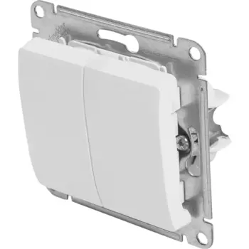 Переключатель встраиваемый Systeme Electric Glossa 2 клавиши цвет молочный