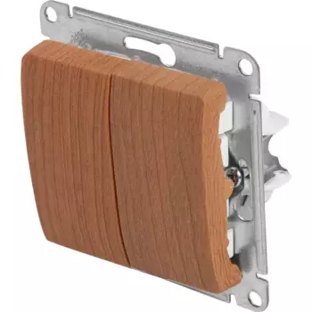 Переключатель встраиваемый Systeme Electric Glossa 2 клавиши цвет дуб